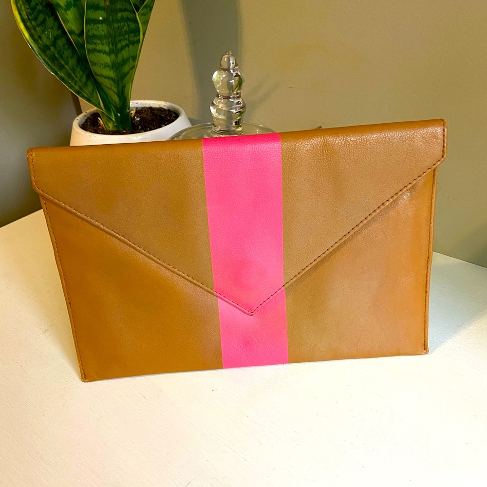 Pink and Tan Clutch